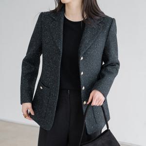 엄마옷 마담4060 모던베이직 포켓트위드카라울자켓 데일리 여성 -ZJK2601009-