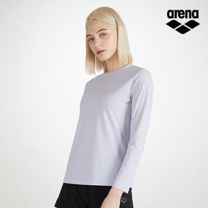 아레나스포츠 여성 베이직 라운드넥 긴팔 티셔츠 S3SL1LT01PPL