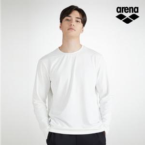 아레나스포츠 유니 기획 라운드 긴팔 티셔츠 S3SC1LT41WHT