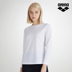 아레나스포츠 여성 베이직 라운드넥 긴팔 티셔츠 S3SL1LT01WHT