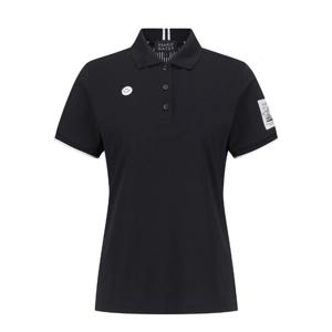 여성 스마일 골퍼 프린팅 반팔 카라 티셔츠 521F1TO101BK