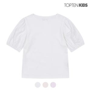 [탑텐키즈][탑텐키즈] 여아 우븐 매치 반팔티_MKD2TS2004