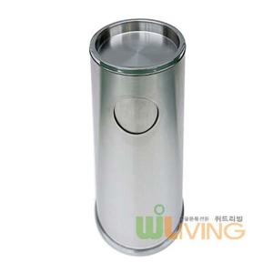 모래형재털이휴지통(270x680/40리터) 전체모래원형 WL-1827 스텐 쓰레기통 업소용 페달형쓰레기통 휴지통 재떨이 뱅뱅이 뚜껑 야외쓰레기통