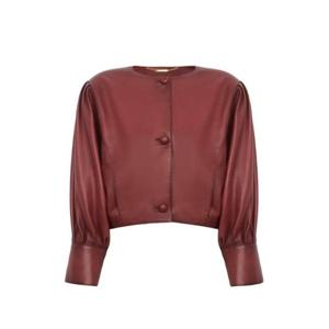 끌로에 가죽 자켓 CH26SCV97201 642 BURNT HENNA