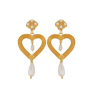 모스키노 여성 메탈릭 HEART 귀걸이 91728497_1606