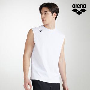 아레나스포츠 남성 베이직 라운드넥 슬리브리스 S3MM1SL01WHT