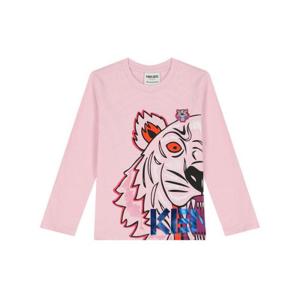 겐조 여아 연핑크 애니멀 긴팔 티셔츠 K15610B_921