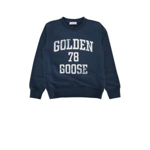 골든구스 키즈 키즈 네이비 스웨트셔츠 GKP02214P001948 50361