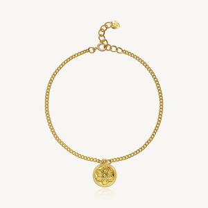 수앤진골드 채움 수막새 체인 팔찌 24K 순금 4.5g