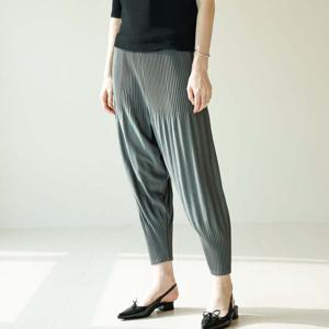 [요이츠] 플리츠 밴딩 배기 팬츠 챠콜_YK03WRPSL03