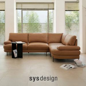 [NEW][시스디자인] 휴밍 4인 코너형 천연면피가죽 소파