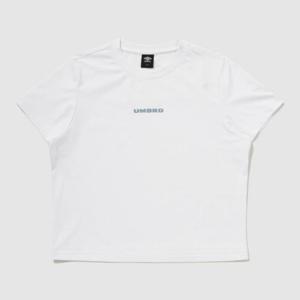 M 엄브로반팔티 LQC UQ122SRS17-WHT 프레쉬 레터링 우먼스 크롭 반팔 티셔츠 WHITE