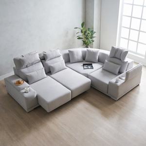 루엔 5인 모션쇼파 전동 슬라이딩 리클라이너 기본형 코너 (콘솔박스제외)