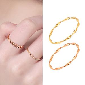 [제메이스] 14K 꼬임 레이어드 꽈배기 반지