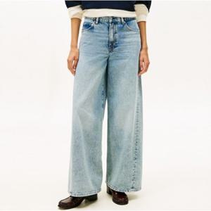 [타미힐피거(여성)]트위스트 데님 와이드 팬츠 T22G0NPC006WT1