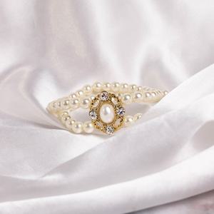 [폭스타일] 엔틱 2 라인 펄 팔찌