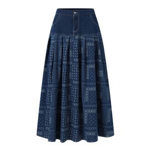 [탱커스]페이즐리 데님 플레어 스커트 (TX3SK006L0)