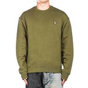[메종키츠네] 24FW (MM00316KM0307 MILITARY GREEN) 남성 볼드 폭스헤드 맨투맨