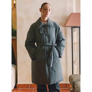 [올리브데올리브]벨티드 하프 발마칸 구스 다운 코트벨트(OP4WMA67)