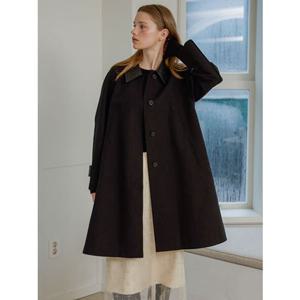 (올리브데올리브)OW4AR867 레자 배색 맥 트렌치 코트