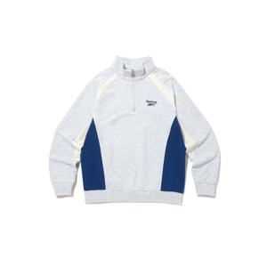 리복 24SS 하프 집업 웜업 맨투맨 - 그레이 RETS4EM15G1