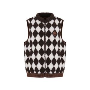 [크로커다일레이디]MARIO크로커다일레이디 체크 플리스 베스트 CLEWPF203