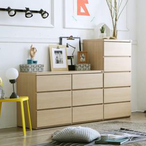 아르메 미엘 서랍장 세트(1200 빅와이드 3단 600 5단)