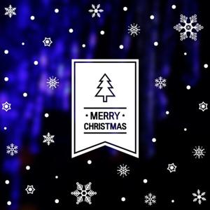 크리스마스 눈꽃 스티커/심플 플래그 트리 눈꽃세트