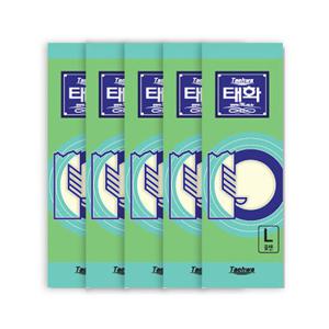 태화 고무장갑 대 꽃밴 아이보리(5개)