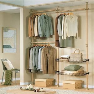 가화 우드 수납 3단 옷걸이행거(WSLB3302)