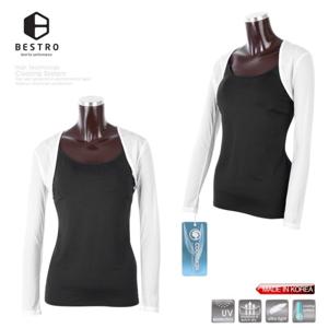 베스트로 쿨스킨 암숄더 스트라이프 이너웨어 [여성용/화이트]