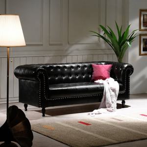 셀레스타 3인용 엔틱 가죽소파 S902