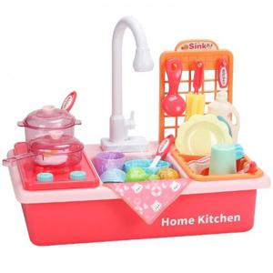 [레츠토이] 꼬마쉐프 싱크대 주방놀이 핑크