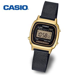 [정품] CASIO 카시오 LA670WEMB-1D 여성 전자 메쉬 메탈시계