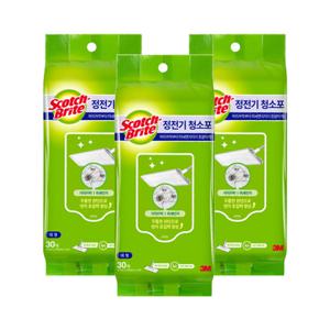 3M 정전기 청소포 대형 30매 x 3개 밀대청소포 리필