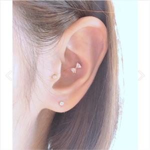 미니골드 14K 리본 피어싱 ECOM4233