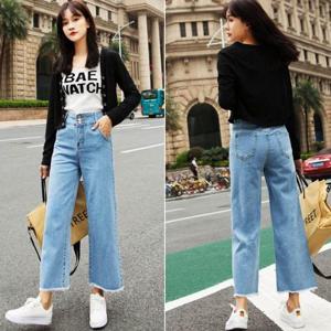 [드림HS몰] 캐주얼 연청 일자 청바지 통팬츠