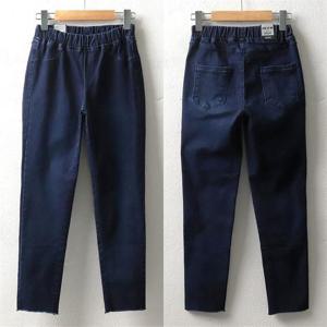 빅사이즈 마법 밴딩 슬림핏 진 스판 청바지 LO6590