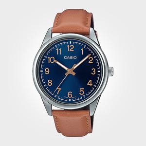 CASIO 카시오 MTP-V005L-2B4 남성시계 심플 가죽 손목시계