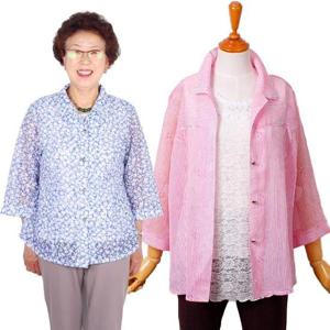 [할마마마] 리넨남방가디건4스타일 마 린넨 칠부 할머니옷