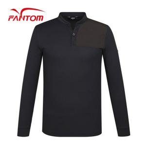 [팬텀] 남성 브이넥 변형 헨리넥 긴팔 티셔츠