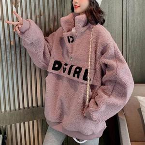 [D더블유] 뽀글이 여성 집업 겨울 안감 기모 양털 점퍼