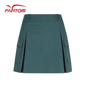 [팬텀] 여성 허리 장식 맞주름 카고 큐롯 스커트