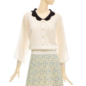 [포커스]배색카라스카시니트 BF2F1KT2041