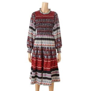 [포커스]페이즐리 스모킹 원피스_FS3A7OP0107