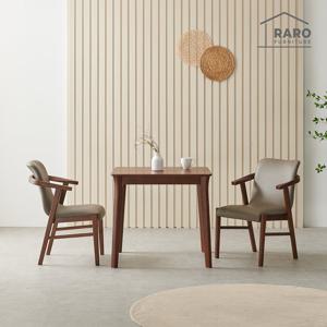 라로퍼니처 위니 800 고무나무 원목 2인 식탁 세트 (식탁+의자2)