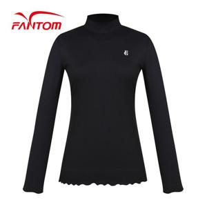 [팬텀] 여성 골지 하이넥 긴팔 이너 티셔츠