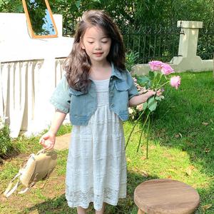 [베이비맥스] 크롭 라이트 반팔 데님 자켓 R9066