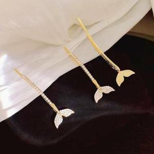 고래꼬리 큐빅 헤어핀(2p세트)