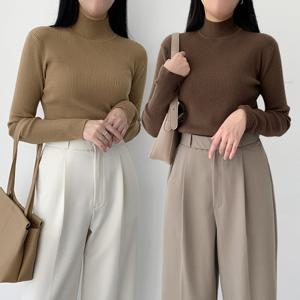 박남매 / 고퀄리티 비스코스 골지 반목 긴팔니트 P0003002